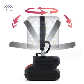 ELBBKG Cho 18V Pin Li-ion Đèn LED Làm Việc 3 / 4 Inch Đèn Pin Di Động Khẩn Cấp Cắm Trại Đèn Pha Mới