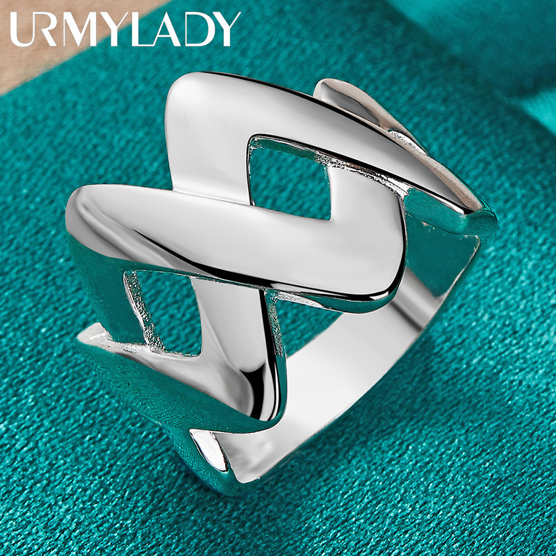 URMYLADY Bạc 925 Chữ 7-10 # Nhẫn Nữ Tiệc Cưới Thời Trang Quyến Rũ Trang Sức