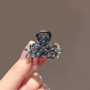 MAUROPOLI [Sẵn sàng] Hoa kim cương giả đẹp cao cấp Kẹp nhỏ trên cùng Công nghiệp nặng Tính khí bên cạnh Thời trang Tóc gãy Nổ Kẹp bên Kẹp tóc Phụ kiện tóc