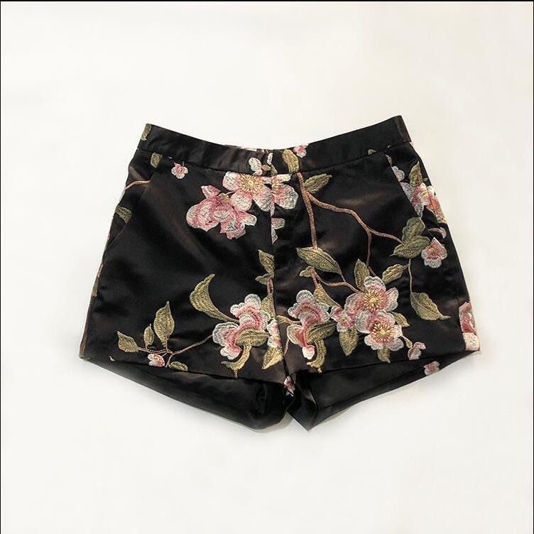 Mùa Hè Phong Cách Mới Phù Hợp Với Tất Cả Trận Đấu in Hình Hông Quần Short Trung Quốc Nữ Phong Cách Trung Hoa Retro Sườn Xám Quần Nữ Đường Phù Hợp Với