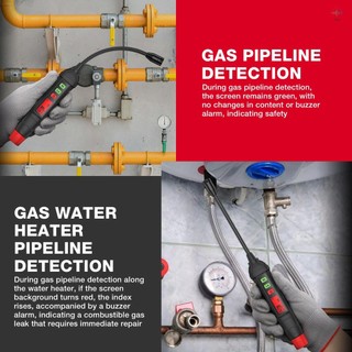 Máy dò rò rỉ khí cầm tay HABOTEST HT61L Máy kiểm tra khí đốt metan Máy phân tích nồng độ khí di động với màn hình kỹ thuật số Dụng cụ rò rỉ đồng hồ đa chức năng Báo động âm thanh