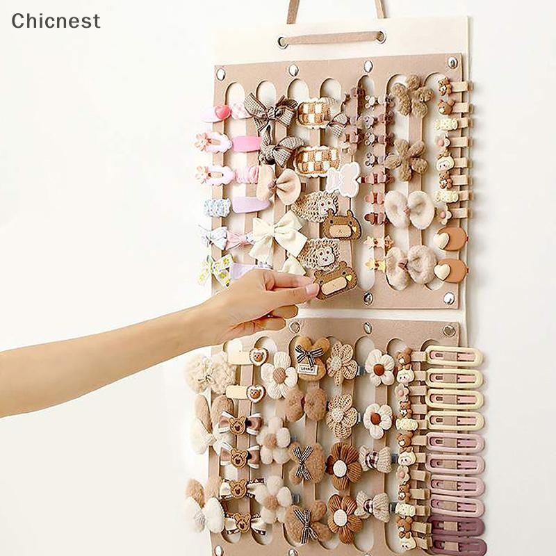[Chc] Nơ Tóc Tổ Chức Treo Tường Dung Tích Lớn Giá Đỡ Bảo Quản Móc Treo Tiết Kiệm Không Gian Phụ Kiện Cho Phòng Bé Gái [VN]