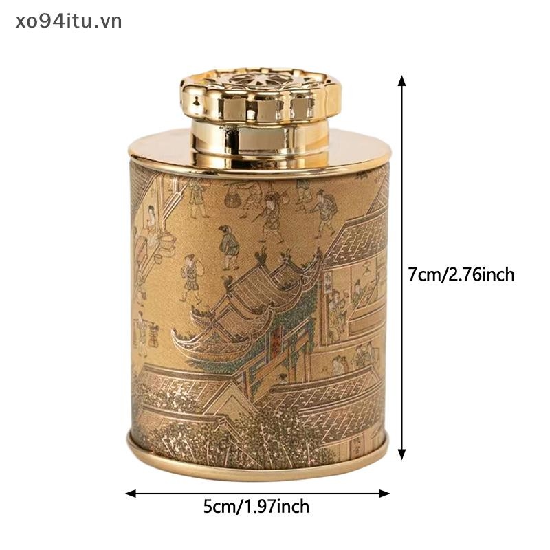 Xoitu Retro Trà Đen Trà Xanh Kín Hơi Mùi Cà Phê Caddy Tổ Chức Du Lịch Hộp Đựng Di Động Có Thể Kín Bình Trà Hộp Bảo Quản VN