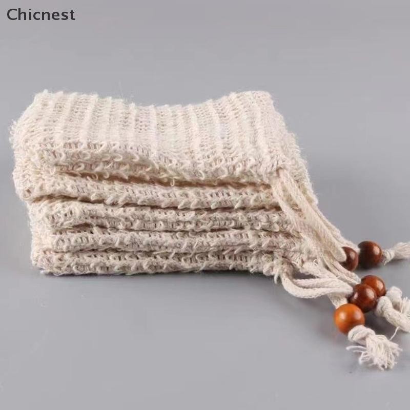 [Chc] Túi đựng xà phòng Sisal tắm tự nhiên Túi đựng xà phòng Sisal tẩy tế bào chết Túi đựng xà phòng để sử dụng trong bồn tắm và tắm [VN]