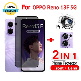 2 in 1 Kính cường lực OPPO Reno 13F 5G cường lực bảo vệ chống gián điệp bảo vệ màn hình phủ đầy đủ cho OPPO A18 A58 A79 A59 A98 A78 A96 A80 A60 A40 A3X Reno 13 12 11F 12F 8T 10 Pro Plus 5G Glass Film Camera Protecto
