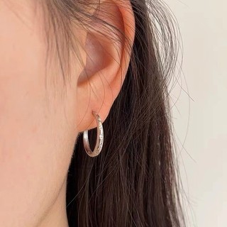 Bông Tai Bạc Starburst Vòng Bông Tai Nữ Chống Dị Ứng Vòng Tròn Lớn Vòng Bông Tai Phong Cách Hàn Quốc Sang Trọng Đơn Giản Bông Tai