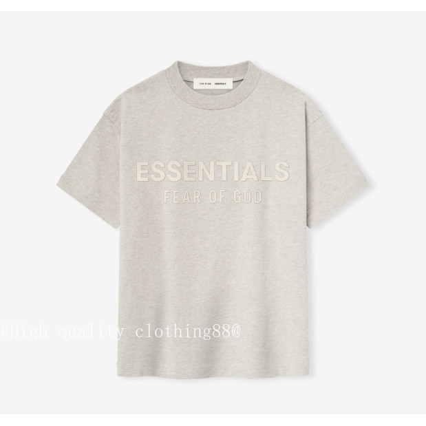 Chất lượng cao Essentials Fear of God Brushed Letter Embossed FOG All-Match Sản phẩm mới Áo thun ngắn tay