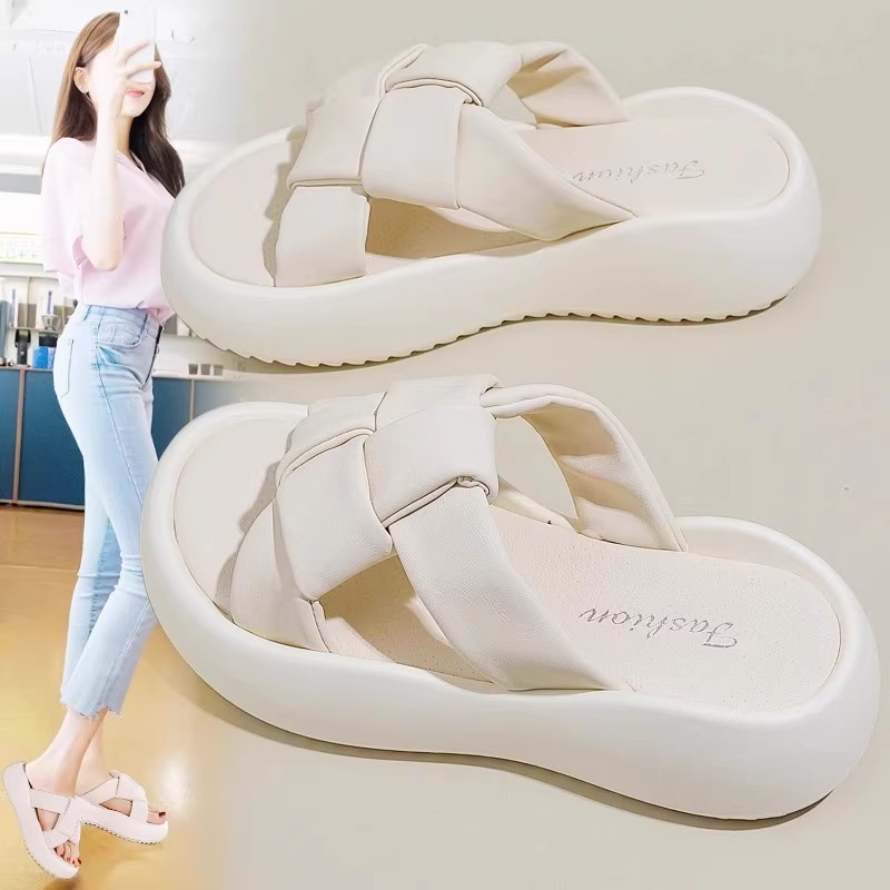 Xăng đan Đế Dày Đẹp Cho Nữ Mùa Hè Ngoài Trời Thời Trang Với Váy Giày Đi Biển