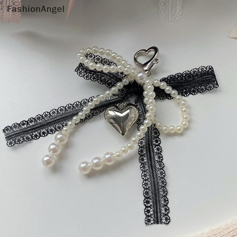 FashionAngel 1 Cái Ngọt Ngào Ren Nơ Đính Hạt Nơ Móc Khóa Điện Thoại Quyến Rũ Dây Đeo Mặt Dây Cho Phụ Kiện Điện Thoại Túi Dây Dành Cho Nữ Cô Gái VN