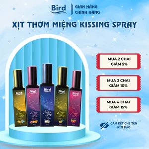 Xịt thơm miệng BIRD Kissing Spray hương trái cây vani socola kẹo mút giúp nụ hôn ngọt ngào 20ml/lọ