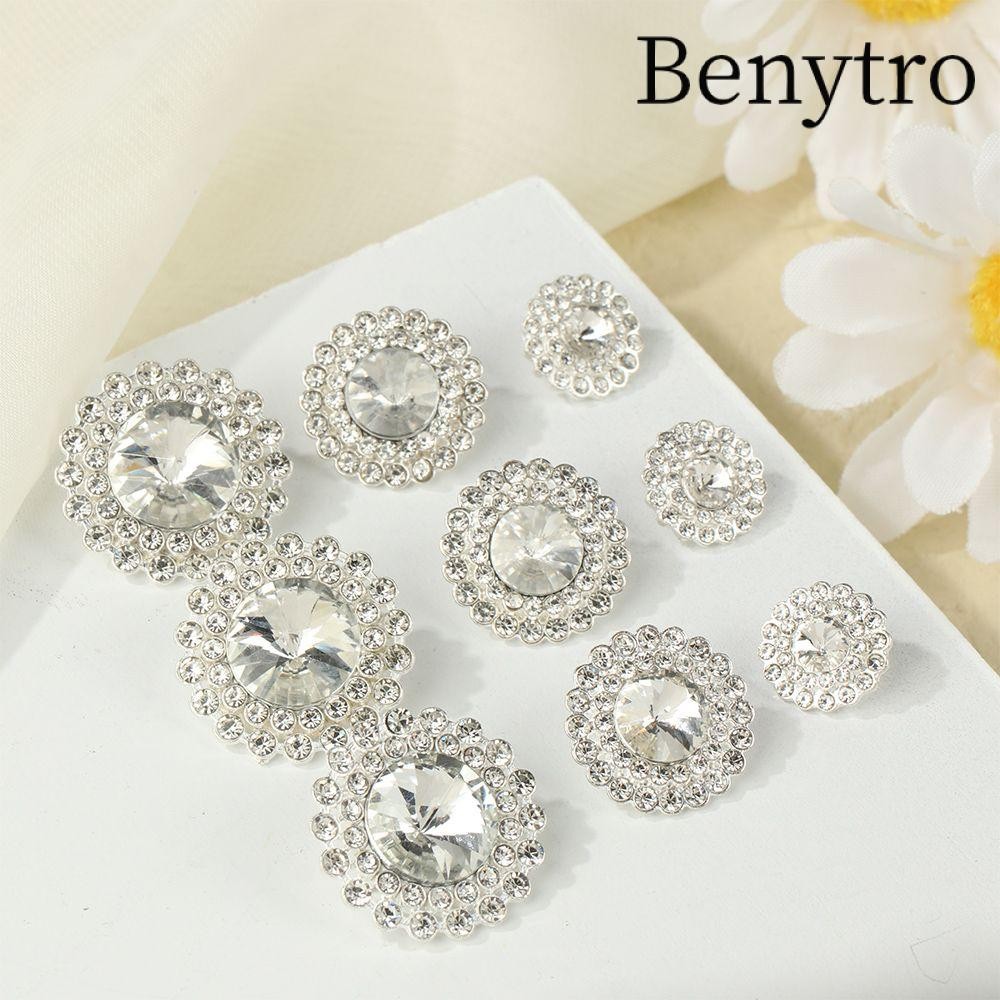 Benytro 10 Cái / bộ Nút Áo Sơ Mi Bền Kim Chỉ Nút May Trang Trí Thủ Công