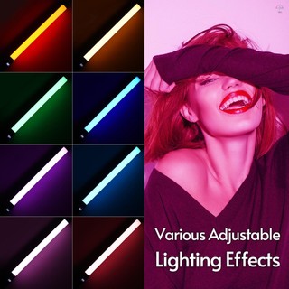 Đèn ống RGB cầm tay Đèn Video LED Đũa phép 3200K-5500K Có thể điều chỉnh độ sáng 9 hiệu ứng ánh sáng đầy màu sắc Pin tích hợp có điều khiển từ xa cho Vlog Phát trực tiếp Sản phẩm Chân dung Photogra