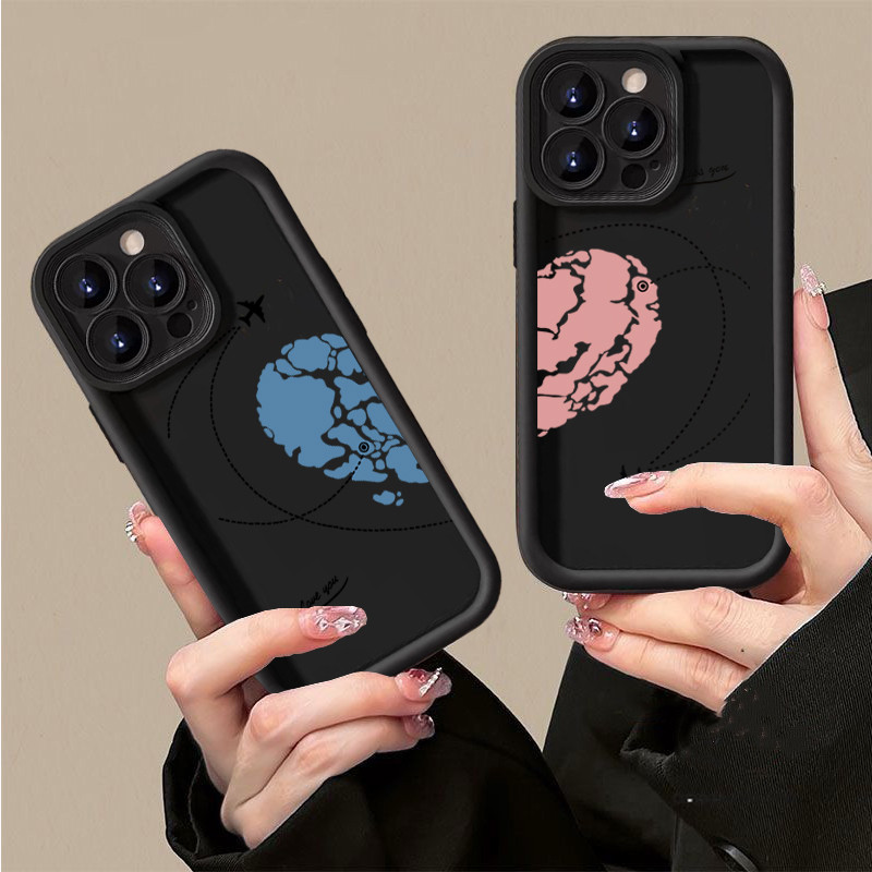 Ốp Lưng Điện Thoại Redmi Note 13 Pro 5G 12 4G 11 10 9 8 7 Pro Plus 12S 11S 10S 9S 13C 12C 10C 9C 9A Cặp Đôi Máy Bay Đường Trái Tim Tình Yêu Vỏ Silicon Mềm