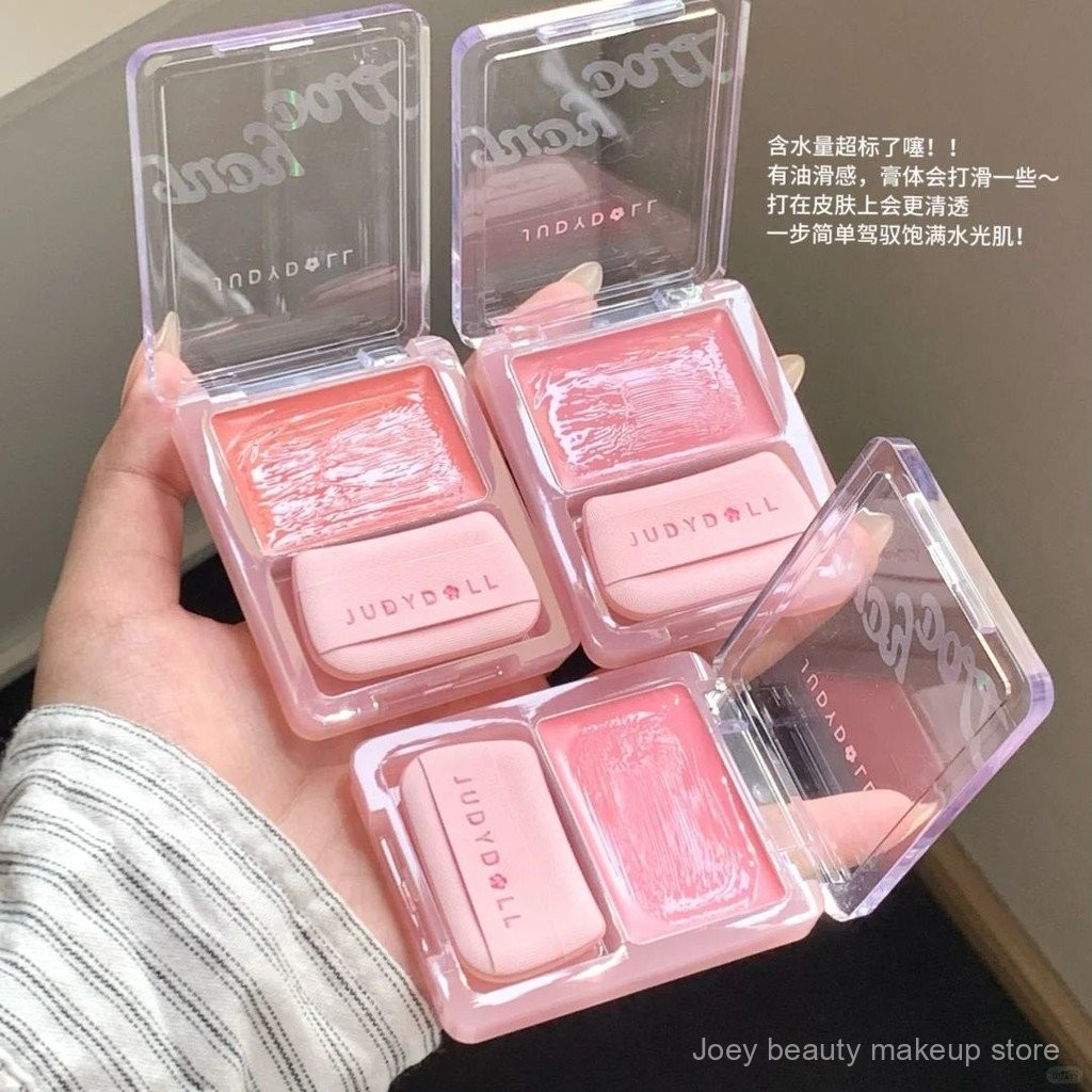 Judydoll, phấn má hồng nước nhẹ đa năng, kem highlight đa năng, bảng màu trang điểm mở rộng, phấn má hồng cảm giác không khí TNW3