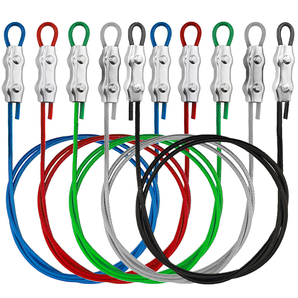 2 / 3 / 4mm Có Thể Điều Chỉnh Thép Không Gỉ Treo Slings Kính Thiên Văn Với Lớp Phủ PVC Dây Khóa Dây Hình Ảnh Placard Phụ Kiện