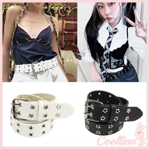 Coo Nữ Giả Dây Da Đôi Grommet Pin Khóa Thời Trang Phụ Kiện Thường Ngày