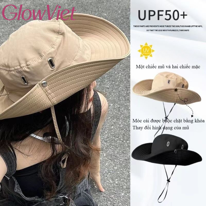 Mũ Tai Bèo Vành Rộng Chống Nắng, Chống tia cực tím, Nón Cao Bồi Chống, Thấm Nước, Unisex, Thời trang