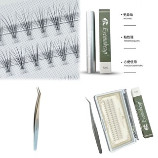 0,03mm Mô phỏng siêu nhiên Lông mi giả mềm Cụm lông mi phân đoạn đơn