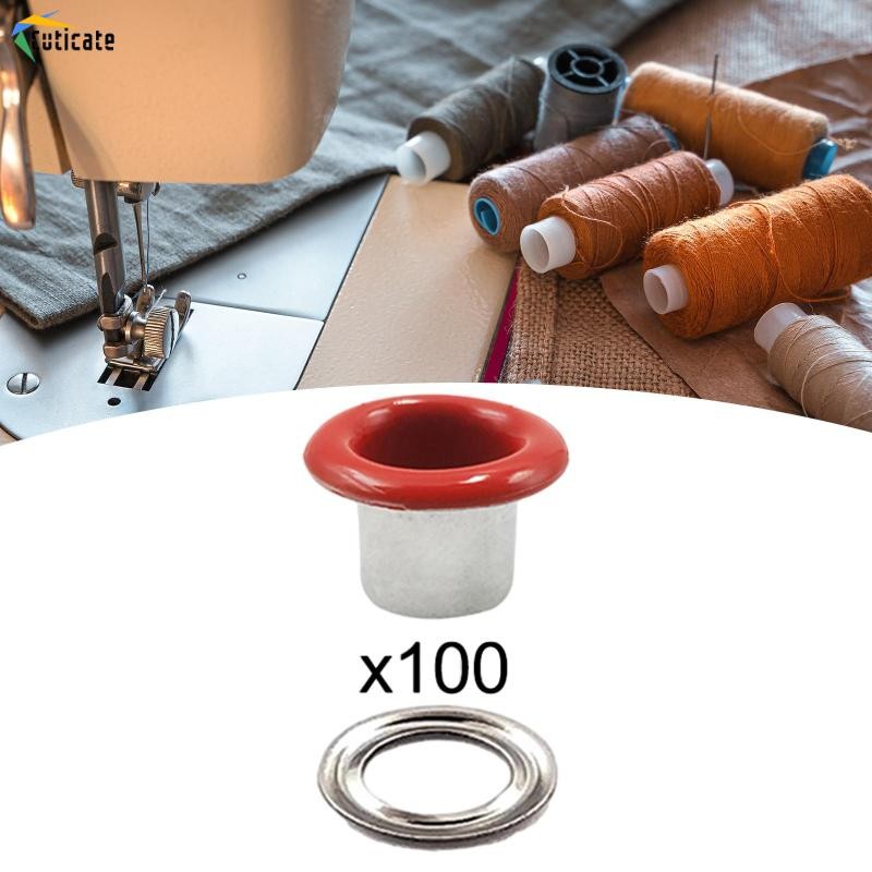100 Miếng Grommets Kim Loại Khoen Nhỏ Grommet Cho Túi Thêu Sò Rèm