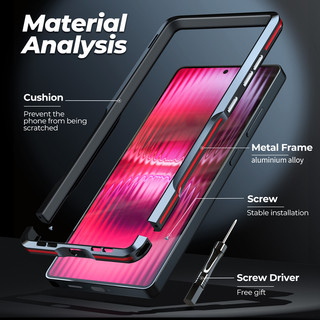 [JLK] Ốp Lưng Nhôm Cho Samsung S25 Edge S24 S23 Ultra Cover S22Ultra Khung Kim Loại Chống Sốc Vỏ Điện Thoại