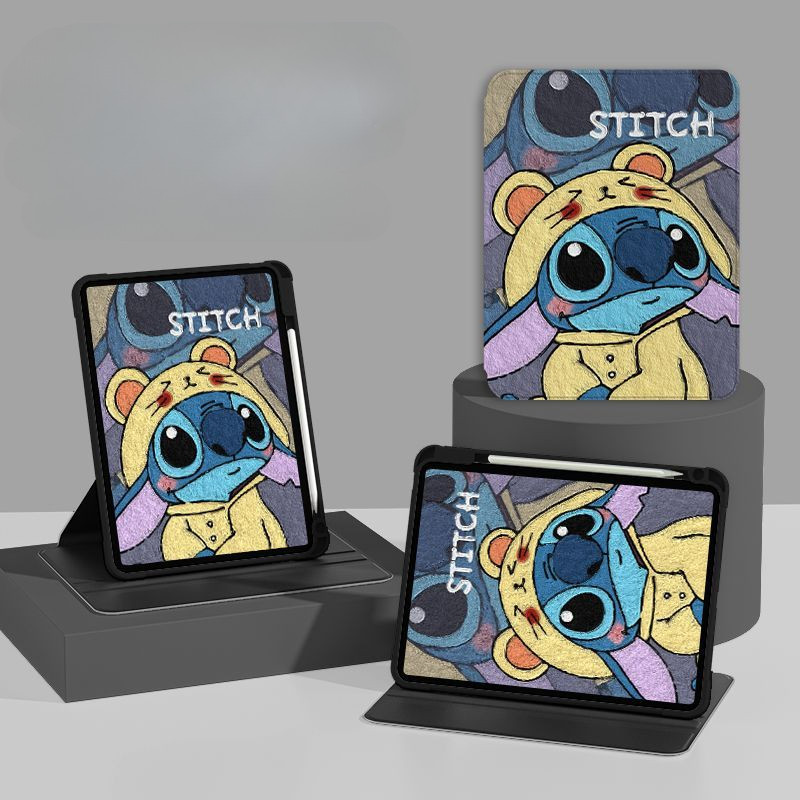 Ốp lưng máy tính bảng cho Samsung Galaxy Tab S6 lite 2024 A9 + S10 FE + Tab A7 lite 8.7inch S10ULTRA S7 + / S8 + / S7FE S9 FE + Vỏ máy tính bảng xoay 360 độ có giá đỡ bút chì