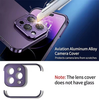 [JLK] Ốp lưng không khung góc kim loại nhôm chống sốc cho IPhone 16 ProMax 14 15 13 12 Pro Max Plus 14Pro 15Pro có bảo vệ ống kính máy ảnh