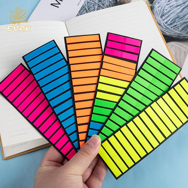 Alittlesetrtu 300 Dán Màu Siêu Mịn Trong Suốt Huỳnh Quang Tab Cờ Giấy Dán Trẻ Em Văn Phòng Phẩm Trường Quà Tặng Đồ Dùng Văn Phòng VN