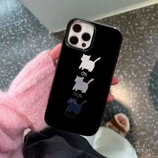 Thanh Năng Lượng Mèo Đơn Giản Dễ Thương Vui Vẻ Phong Cách Mới Ốp Lưng Thích Hợp Cho iPhone16pro 15 14 13promax 12pro 11 xsmax xr 7plus 8plus 15pro 13 12 11pro x Vỏ Điện Thoại Chống Sốc