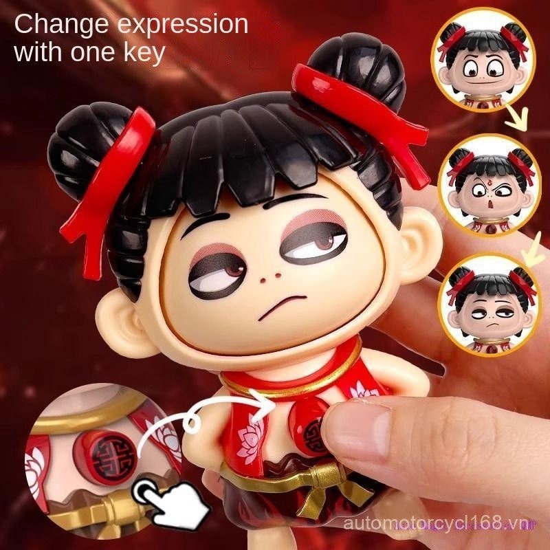 CPJJ Hàng có sẵn Miễn phí vận chuyển Bán buôn Phong cách mới Nezha Đồ chơi thay đổi mặt Báo chí Biểu tượng cảm xúc Gói Móc khóa sáng tạo Mặt dây chuyền Tổ chức Quà tặng Quà tặng sinh viên