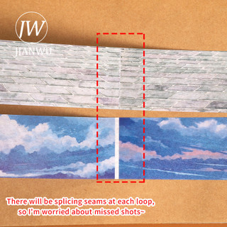 JIANWU 200cm Mây Cây Cỏ Sen Ao Tường Phong Cảnh Chất Liệu Cắt Băng Washi Sáng Tạo Tạp Chí Sổ Lưu Niệm Văn Phòng Phẩm