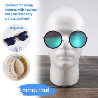Màn hình tóc giả nam thẩm mỹ Mô hình đế ma-nơ-canh xốp trắng