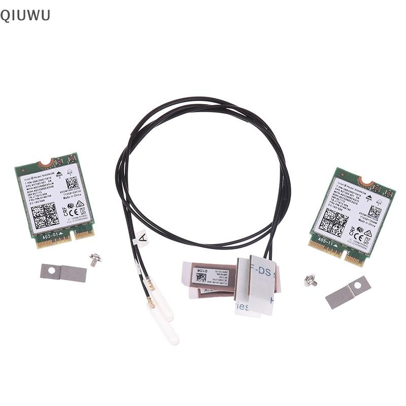 Qiuwu 9560NGW Thẻ WiFi + Ăng-ten 1733Mbps AC 9560 Băng tần kép 2.4G / 5G BT 5.0 802.11Ac M.2 CNVI 9560NGW Bộ chuyển đổi không dây.