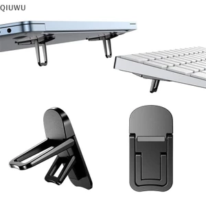 QIUWU 2 Giá đỡ máy tính xách tay Giá đỡ di động Có thể gập lại Nvisible Laptop Riser cho giá đỡ máy tính xách tay Giá đỡ làm mát.