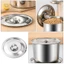 Nắp nồi tròn LAKAM, Nắp nồi bằng thép không gỉ 10-24cm, Làm dày thay thế nắp nồi đa năng Đồ dùng nhà bếp