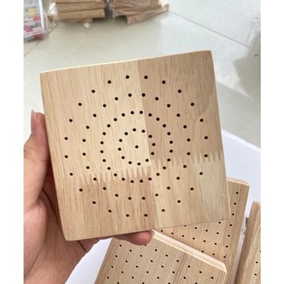 Đế gỗ tự nhiên đục lỗ, dụng cụ tạo hình đất sét, cắm tượng đất sét