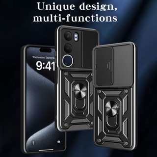 Ốp lưng vivo Y29 y19s V2420 V2419 PC mới silicone chống rơi và biến áp chống sốc di động giá đỡ vòng điện thoại vỏ cứng