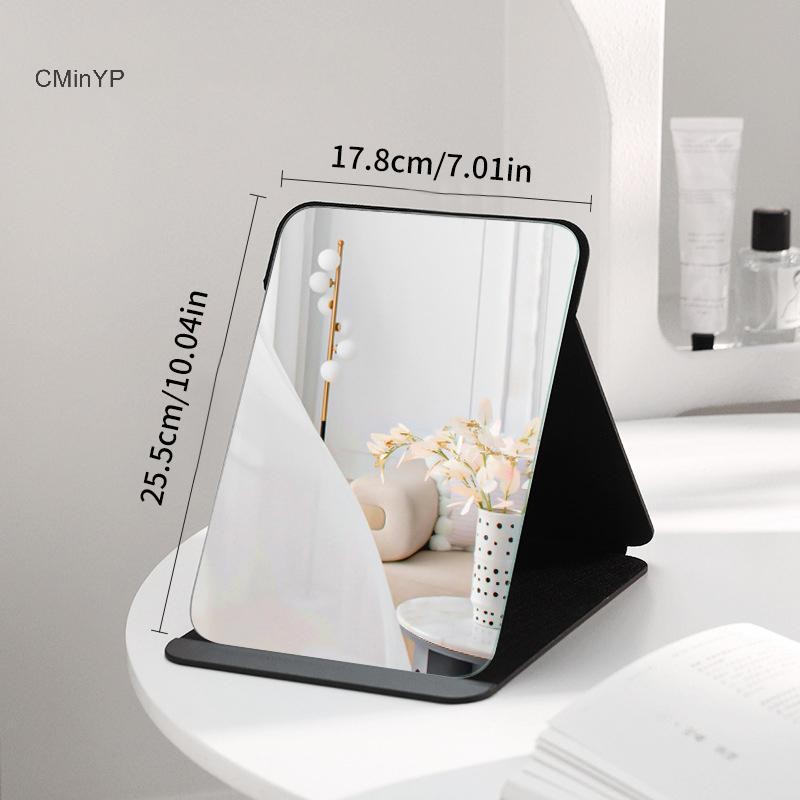 Cyp Để Bàn Trang Điểm Gương Màu Trơn Da Đơn Giản Di Động Gương Cầm Tay Màu Đen Có Thể Gập Lại Sinh Viên Nhỏ Gọn Dễ Thương Bỏ Túi Gương Vinh Quang | BigBuy360 - bigbuy360.vn