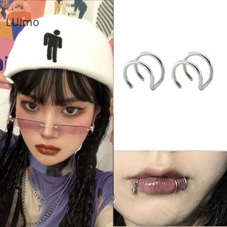 Luimo Thời Trang Thép Titan Đa Năng Kẹp Môi Tai Kẹp Bông Tai Dành Cho Nam Nữ Unisex Punk Thoáng Mát Hip-hop Chống Xuyên Trang Sức SBS