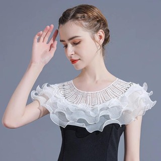 Áo choàng nữ ren xếp nếp, mỏng thanh lịch, phù hợp dự tiệc cưới