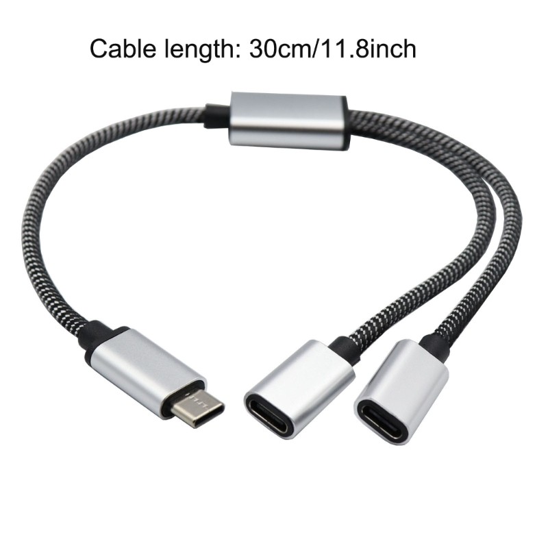 Bộ chia USB C Nam sang Đôi USB C Nữ để truyền dữ liệu