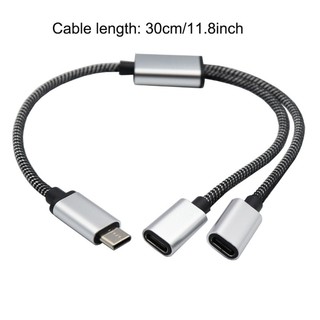 EZ Compact USB C Male to Double USB C Female Splitter Cable Tốc độ dữ liệu 480Mbps