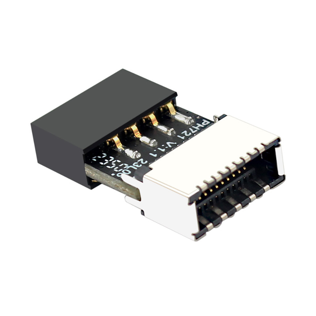 Jmt USB2.0 9Pin Nam Sang Type-E Nữ Mặt Trước Ổ Cắm Mainboard Đầu Nối Nối Dài Adapter Cho Máy Tính Để Bàn
