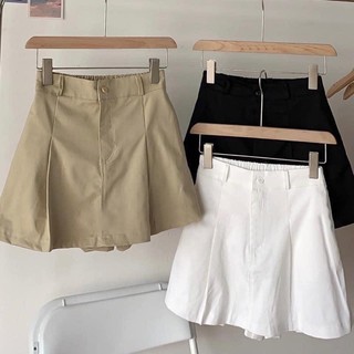 [Combo 2 quần] Quần Váy Nữ Xếp Ly Lưng Thun Co Dãn Có Quần Bên Trong Có Bigsize Cạp Cao, Quần Short Đùi Nữ đẹp vải kaki
