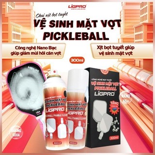 [Chai 300ml] Combo Xịt vệ sinh vợt Pickleball LIGPRO Tặng khăn Bọt Tuyết NANO BẠC chăm sóc và bảo quản các loại vợt