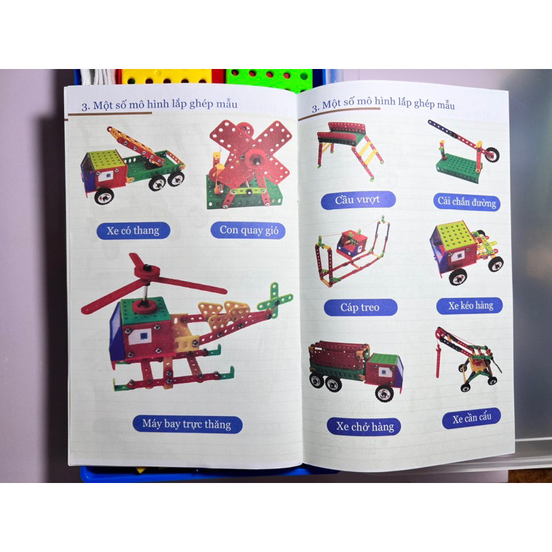Bộ lắp ghép, lắp ráp mô hình kỹ thuật Công Nghệ lớp 4,5 dùng chung ( HỘP 1) mới 2023.