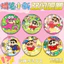 75mm Crayon Shin-Chan PET Double Flash Bar Huy hiệu Sắt Trang trí Quà tặng sinh nhật