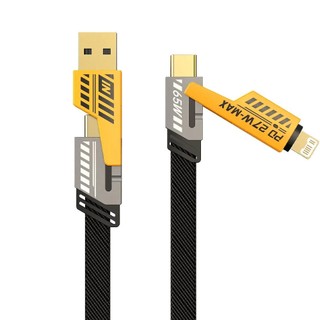 Dây cáp sạc nhanh 4 đầu sạc nhanh 65W/ 27W  bọc dù chống đứt chống rối siêu bền type c usb...