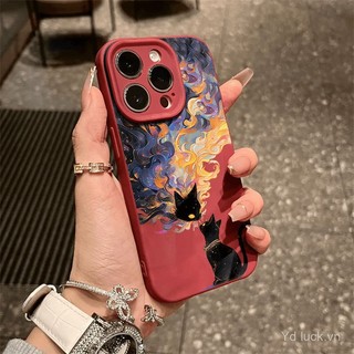 Ốp điện thoại thời trang độc đáo được sơn màu đen sáng tạo Thích hợp cho iPhone 16promax 15pro 12promax 16pro 15plus 14plus 13promax 12pro 11 xsmax 7plus Vỏ điện thoại chống sốc