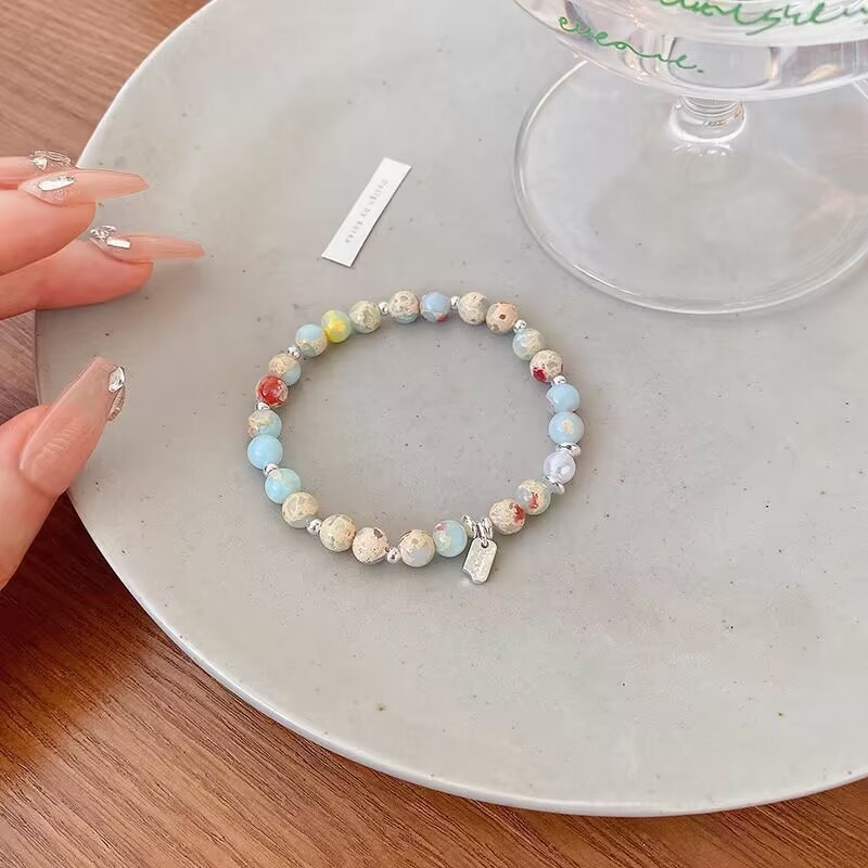 Dopamine Phong Cách Mới Đính Hạt Vòng Tay Nữ Retro Cao Cấp Phù Hợp Với Vòng Tay Retro Vòng Tay Bạn Gái Quà Tặng