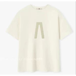 Chất Lượng Cao Essentials Fear of God Đồng Thương Hiệu In Hình Chữ V In Sản Phẩm Mới Áo Thun Tay Ngắn